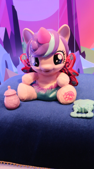 I suggested to Hasbro that they add another noise when you try to feed her while she’s laughing, but they were not amused by choking baby noises.